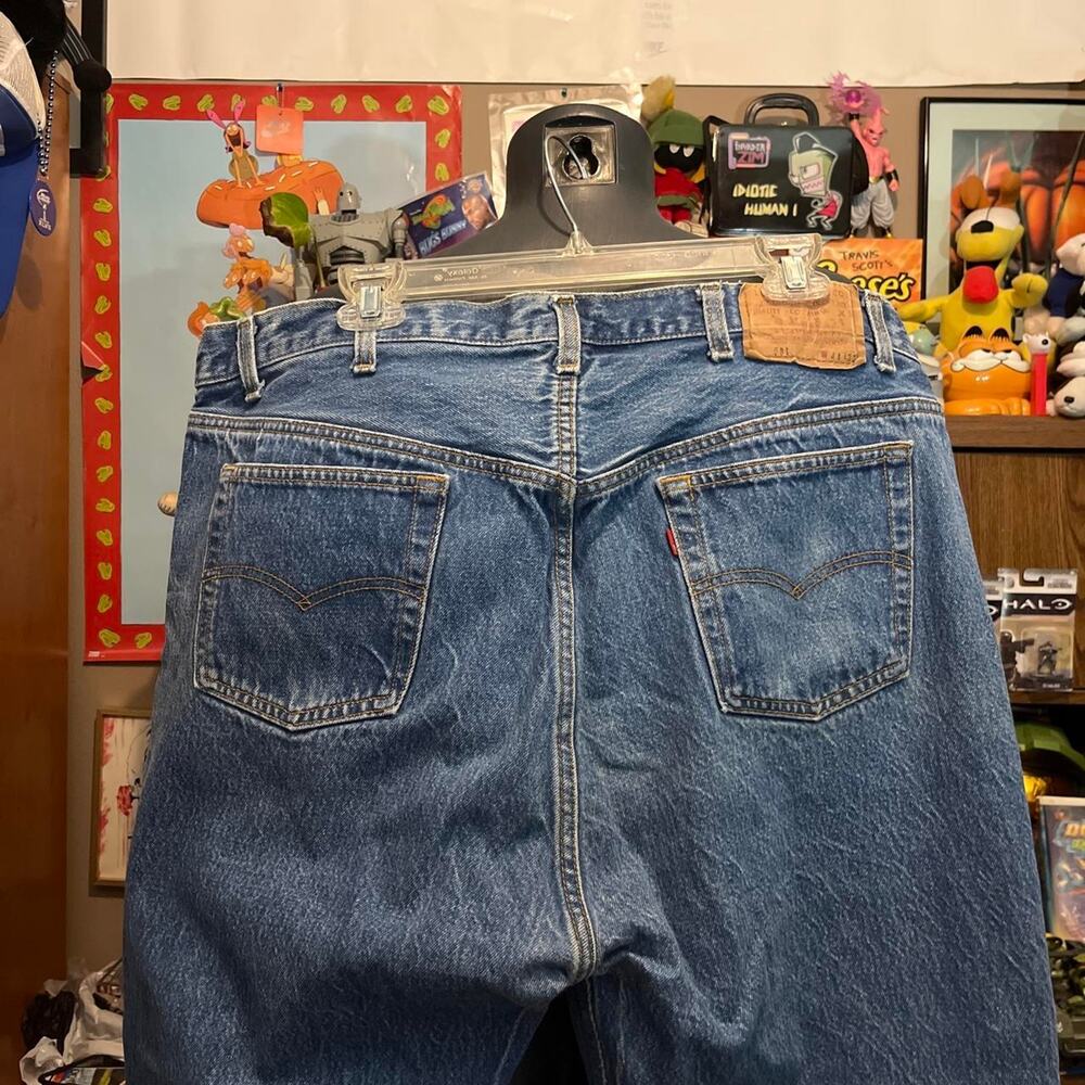 Vintage Levis 501 90s Button Fly 90s Blue Jeans 40w